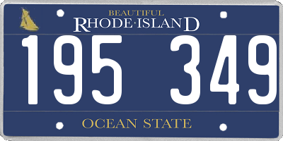 RI license plate 195349