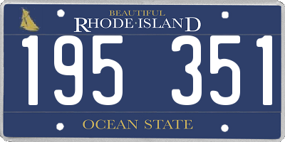 RI license plate 195351