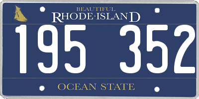 RI license plate 195352