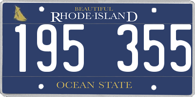 RI license plate 195355