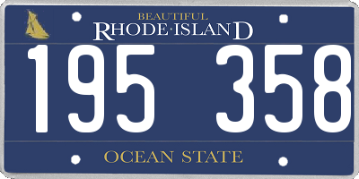 RI license plate 195358