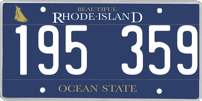 RI license plate 195359
