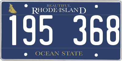 RI license plate 195368