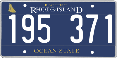 RI license plate 195371