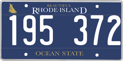 RI license plate 195372