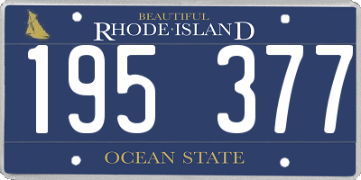 RI license plate 195377