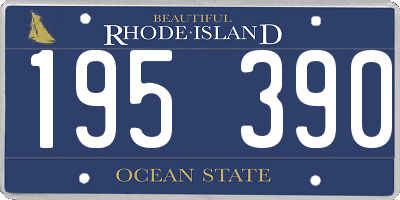 RI license plate 195390