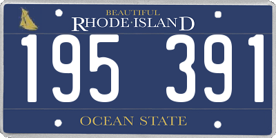 RI license plate 195391