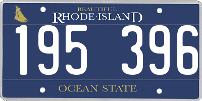 RI license plate 195396