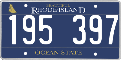RI license plate 195397