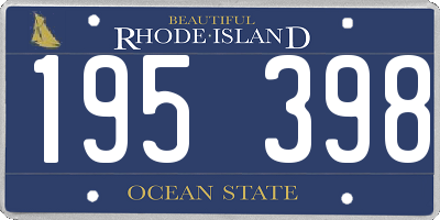RI license plate 195398