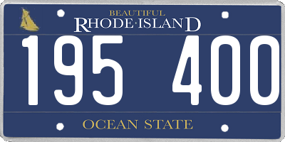 RI license plate 195400