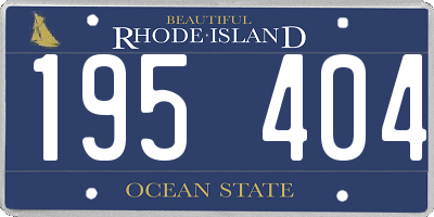 RI license plate 195404