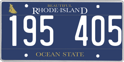 RI license plate 195405
