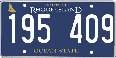 RI license plate 195409