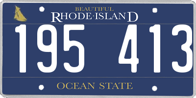 RI license plate 195413