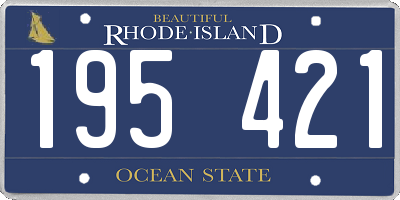 RI license plate 195421