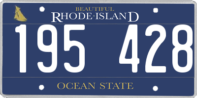 RI license plate 195428