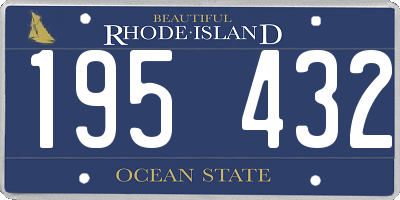 RI license plate 195432