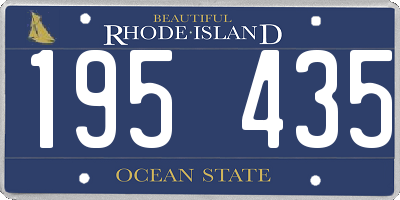 RI license plate 195435