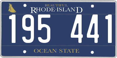 RI license plate 195441