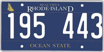 RI license plate 195443