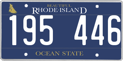 RI license plate 195446