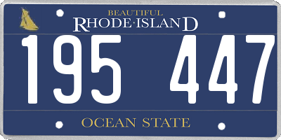 RI license plate 195447