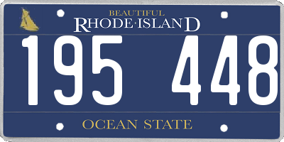 RI license plate 195448