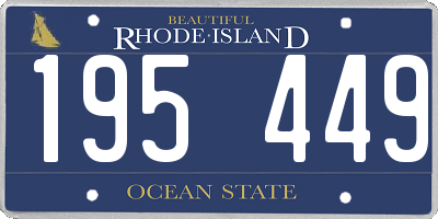 RI license plate 195449