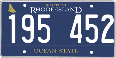 RI license plate 195452