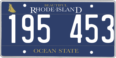 RI license plate 195453