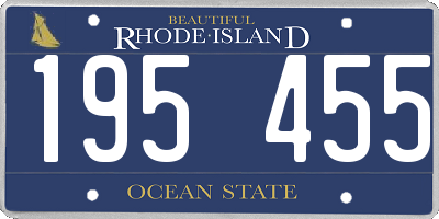 RI license plate 195455