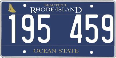 RI license plate 195459