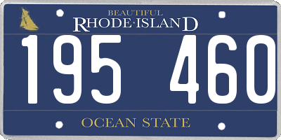RI license plate 195460