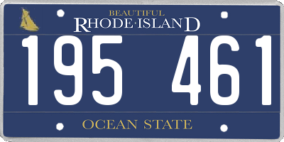RI license plate 195461
