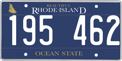 RI license plate 195462