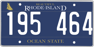 RI license plate 195464