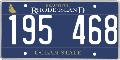 RI license plate 195468