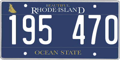 RI license plate 195470