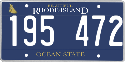 RI license plate 195472