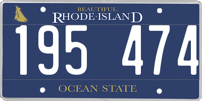 RI license plate 195474