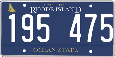 RI license plate 195475