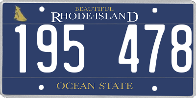 RI license plate 195478