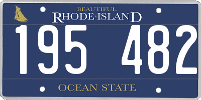 RI license plate 195482
