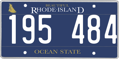 RI license plate 195484