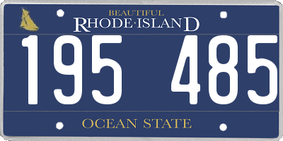 RI license plate 195485