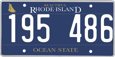 RI license plate 195486