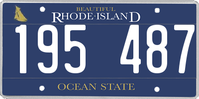 RI license plate 195487