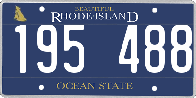RI license plate 195488